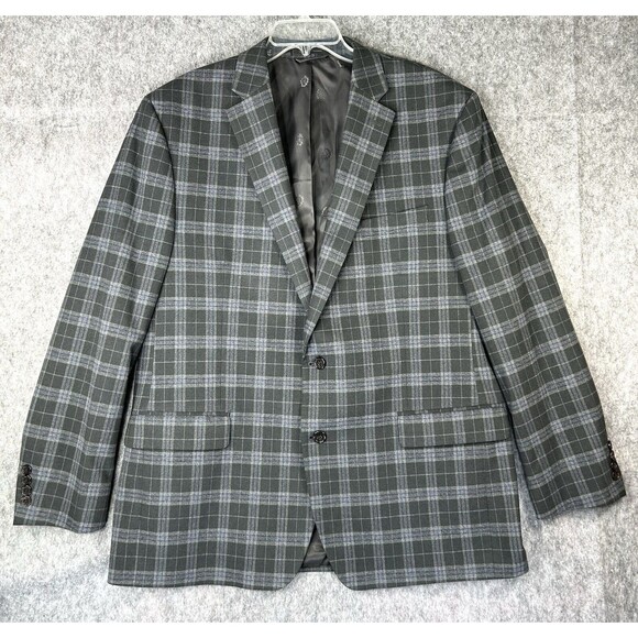 Lauren Ralph Lauren Black Label Plaid Check Sport Coat Jacket Size 46L Blazer - Picture 1 of 10